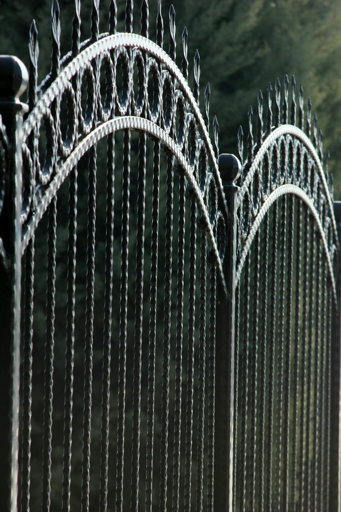 Black Wrought Fence. Iron fence