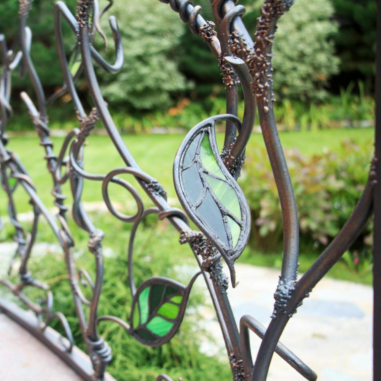 decorative wrought fence for a country house